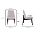 Charlie Dining Chair Beige– Set Of Two - 9