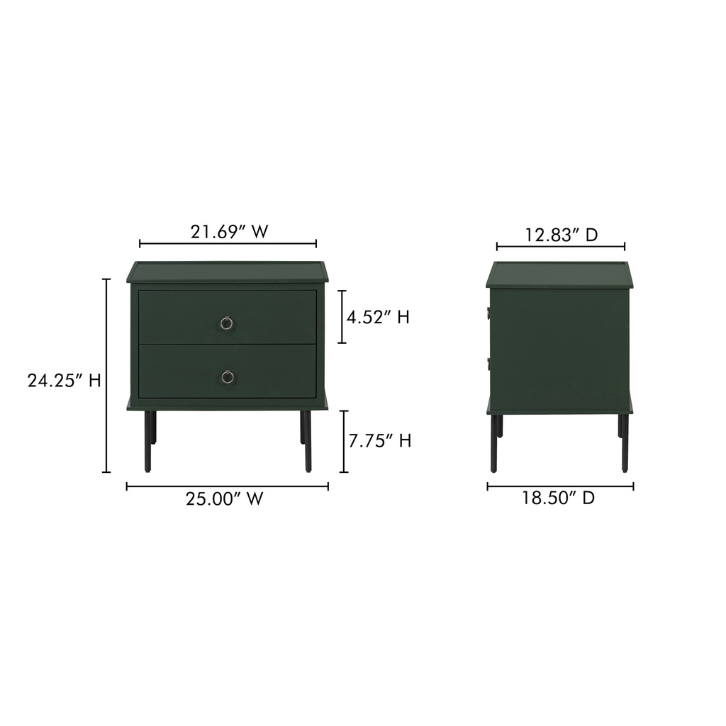 Reagan Nightstand Deep Green - 12