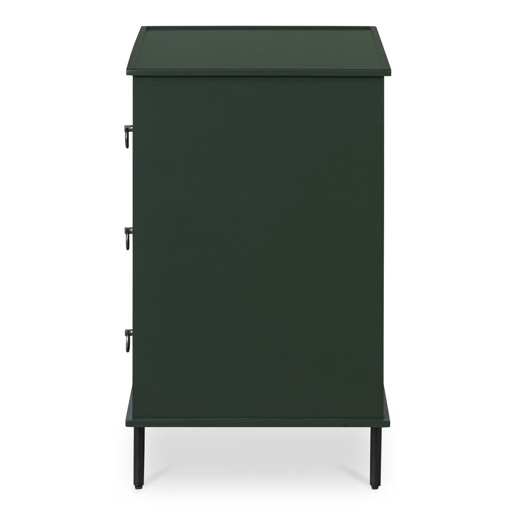 Reagan 3 Drawer Nightstand Deep Green - 2