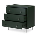 Reagan 3 Drawer Nightstand Deep Green - 4