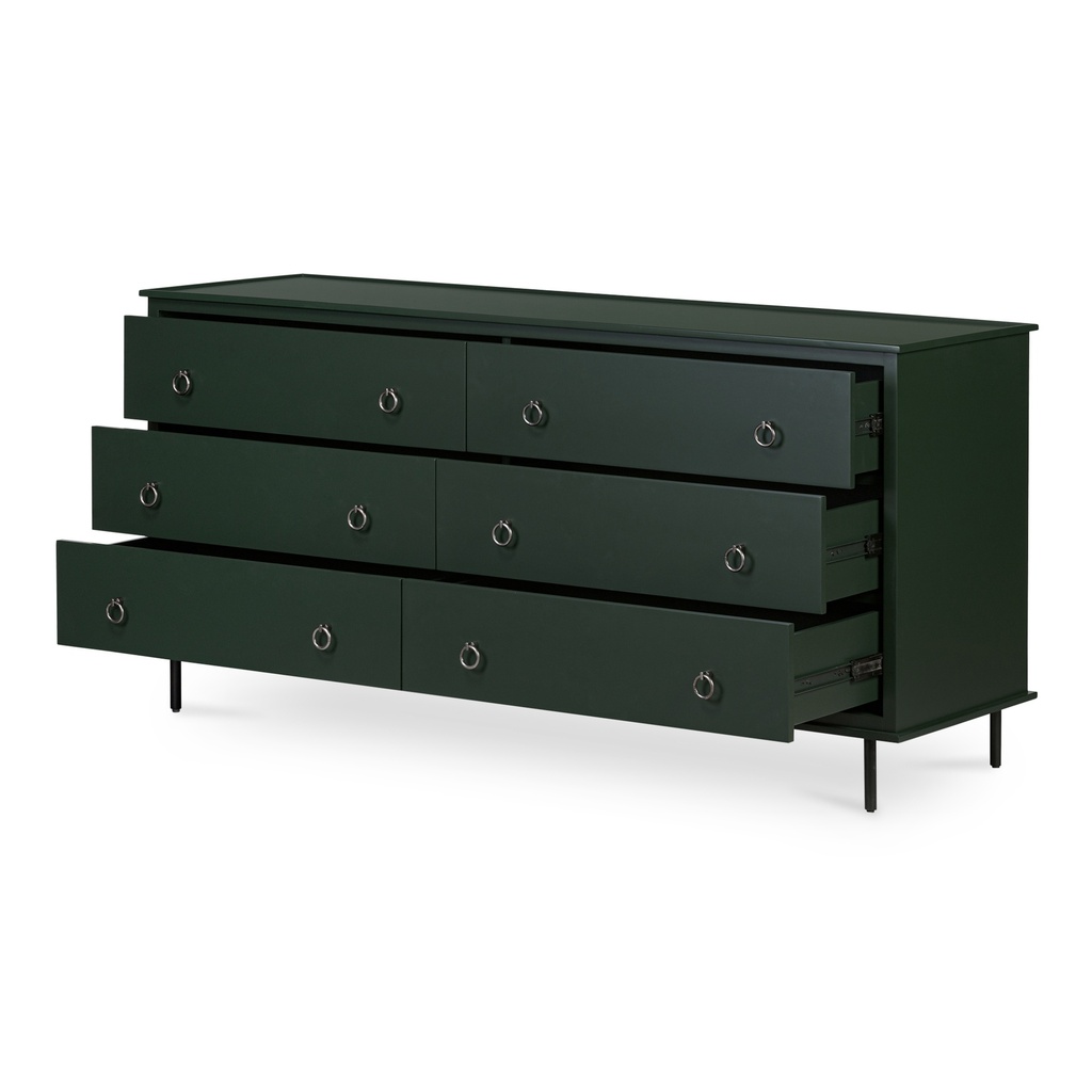 Reagan 6 Drawer Dresser Deep Green - 4
