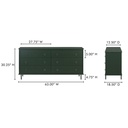 Reagan 6 Drawer Dresser Deep Green - 11