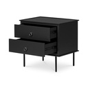 Reagan Nightstand Black - 4