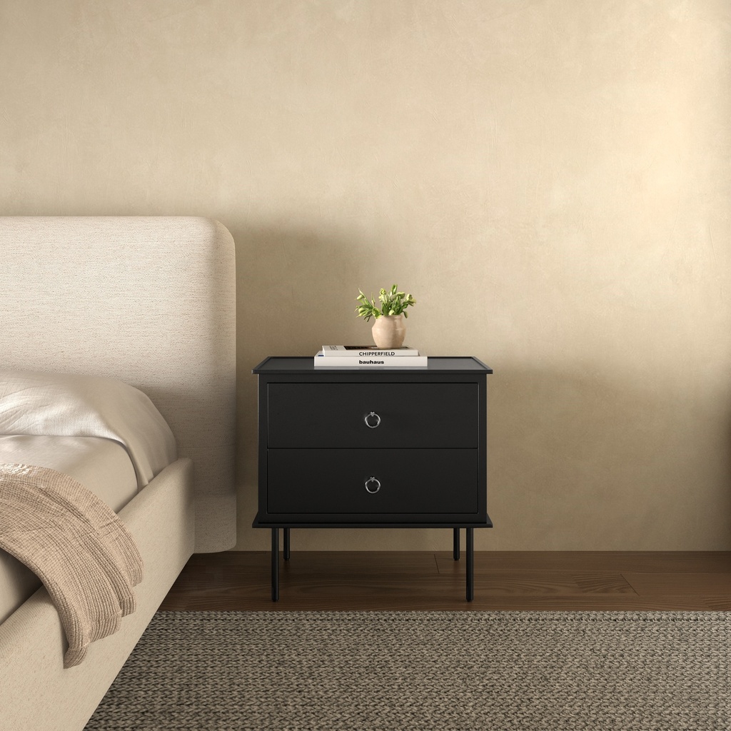Reagan Nightstand Black - 10