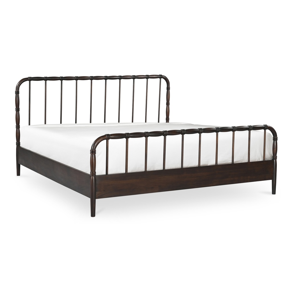 Vivian Queen Bed Dark Brown - 1