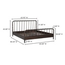 Vivian Queen Bed Dark Brown - 15