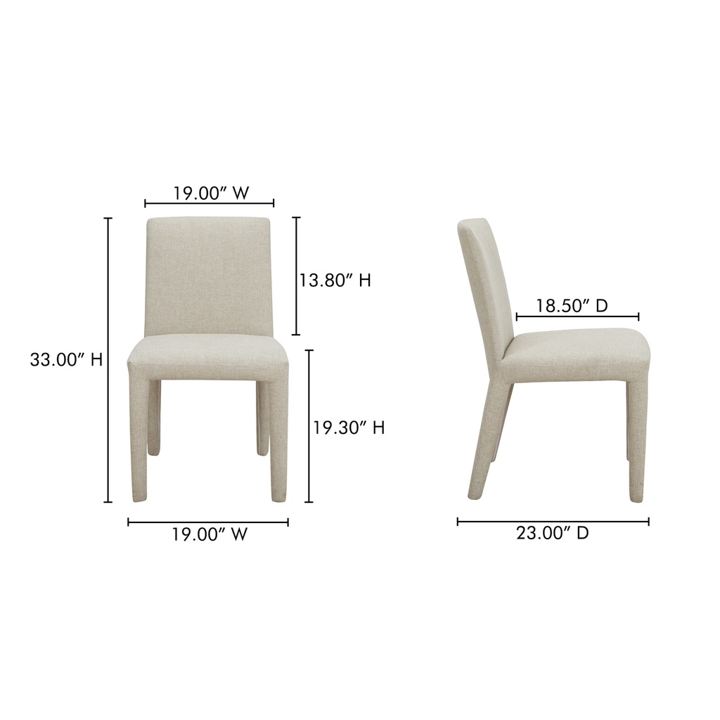 Monte Dining Chair Beige - Set Of Two - 9