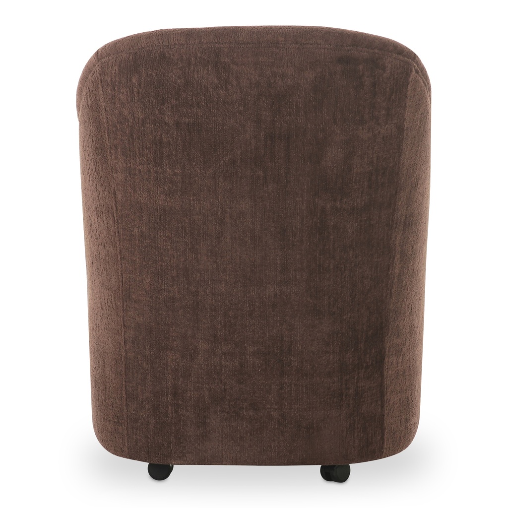 Drava Rolling Dining Chair Dark Brown - 3