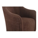 Drava Rolling Dining Chair Dark Brown - 5