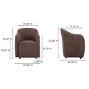 Drava Rolling Dining Chair Dark Brown - 9