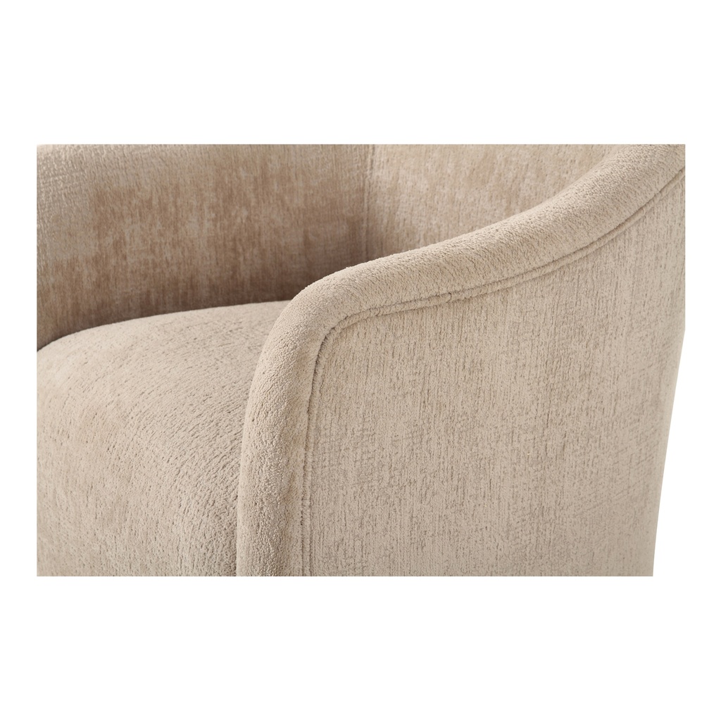 Drava Rolling Dining Chair Beige - 5