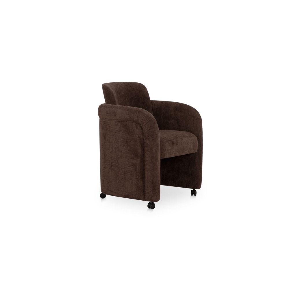 Mesto Rolling Dining Chair Dark Brown - 1
