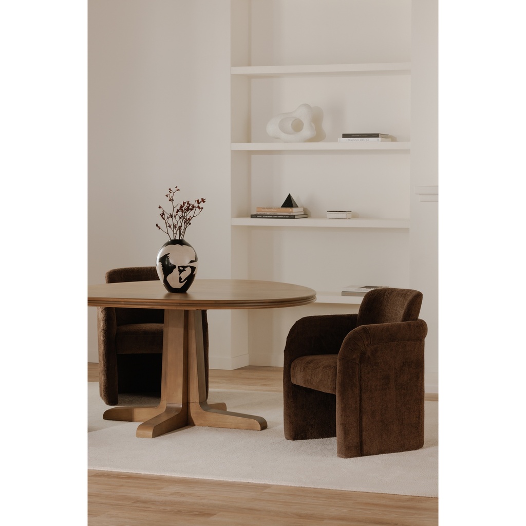 Mesto Rolling Dining Chair Dark Brown - 11