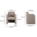 Mesto Rolling Dining Chair Taupe - 13