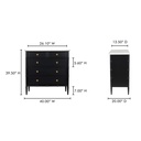 Eleanor 5 Drawer Chest Black - 14