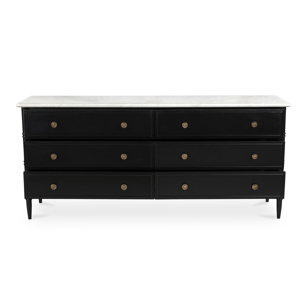 Eleanor 6 Drawer Dresser Black - 1