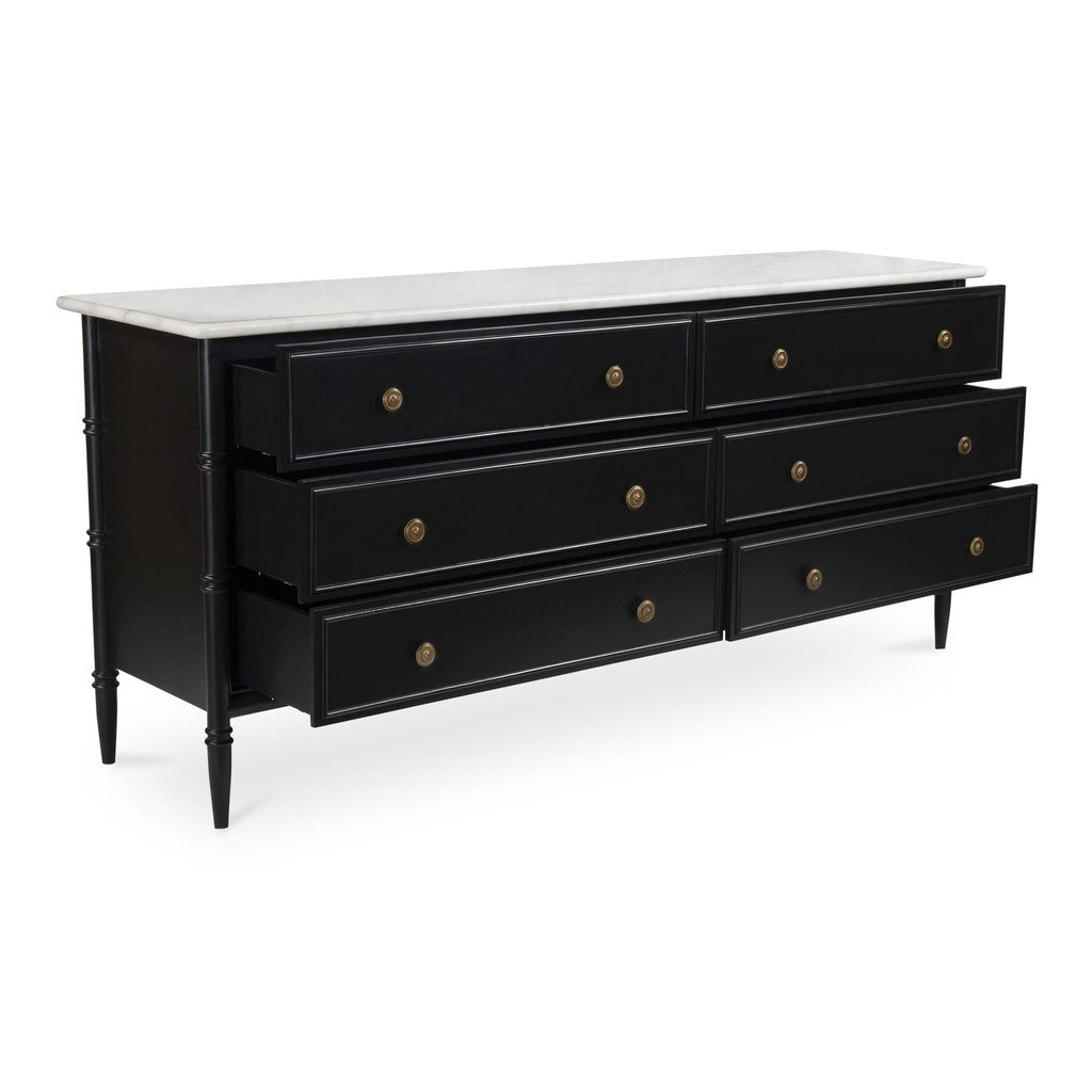 Eleanor 6 Drawer Dresser Black - 2