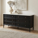 Eleanor 6 Drawer Dresser Black - 9