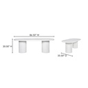 Eris Outdoor Dining Table White - 8