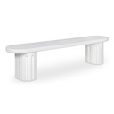 Eris Outdoor Dining Bench White - 1
