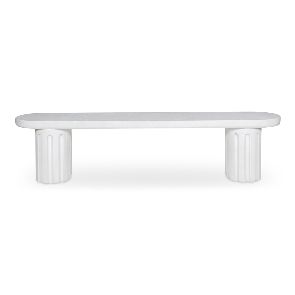 Eris Outdoor Dining Bench White - 2
