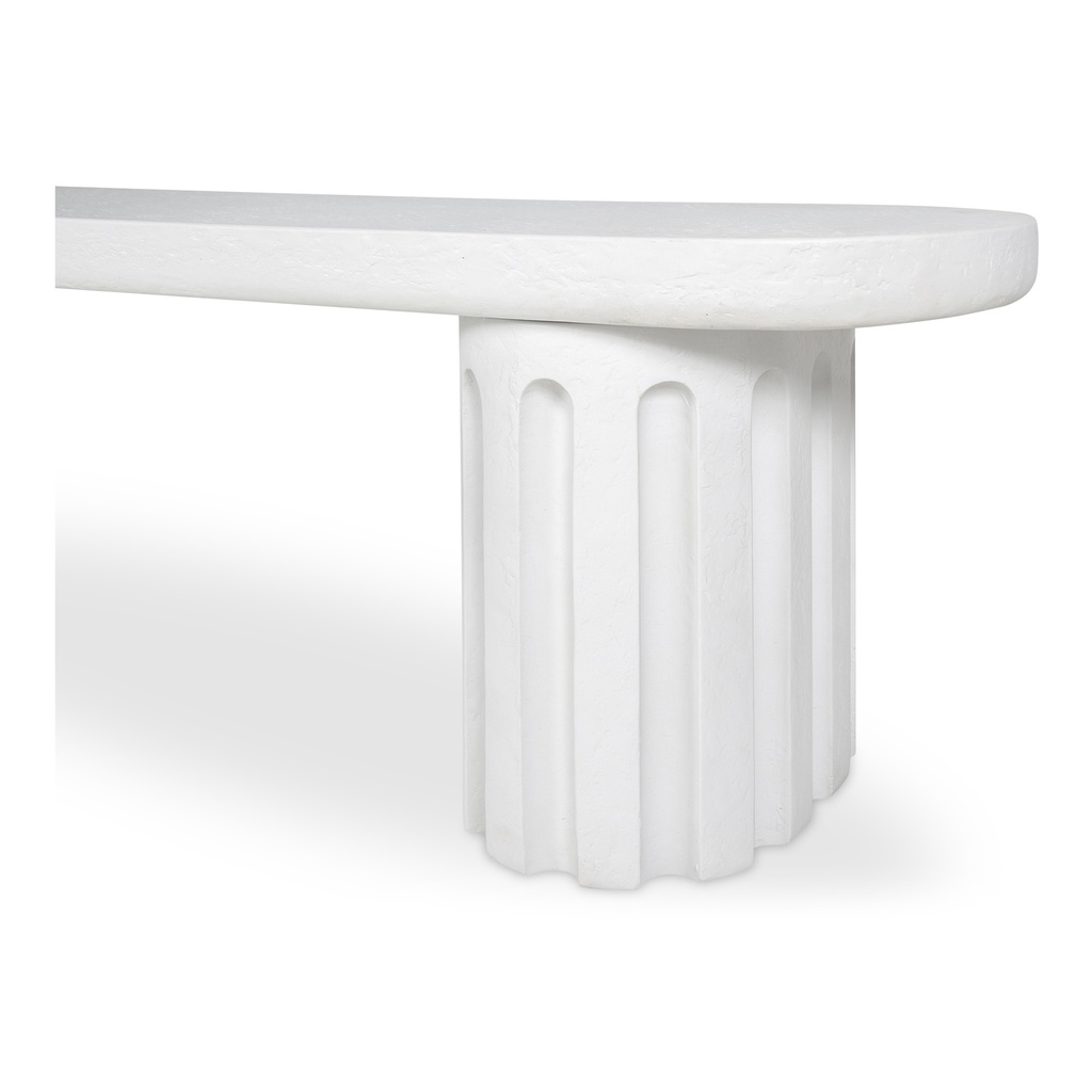 Eris Outdoor Dining Bench White - 5