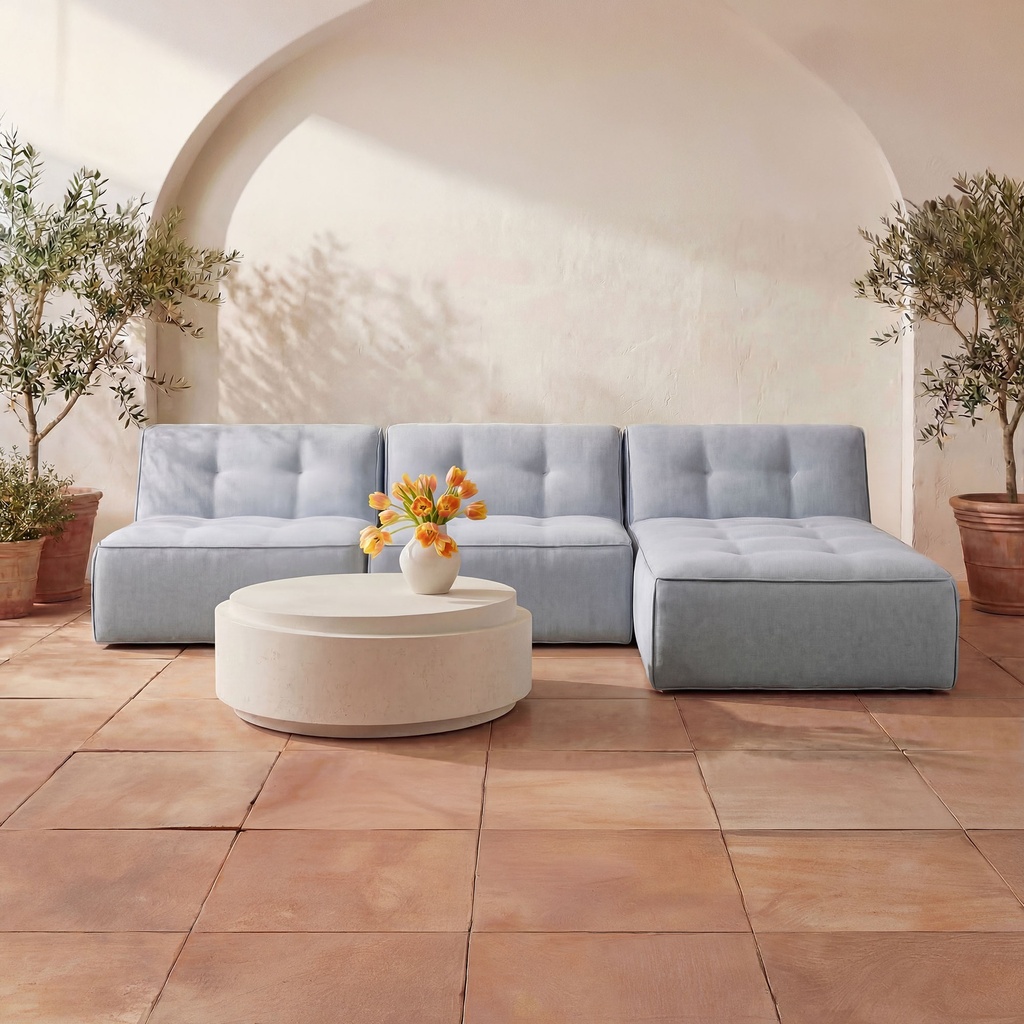 Cosmo Outdoor Coffee Table Off White - 7