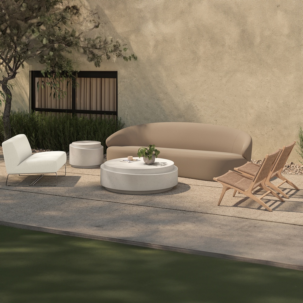 Cosmo Outdoor Coffee Table Off White - 9