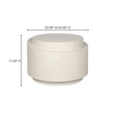 Cosmo Outdoor Accent Table Off White - 9