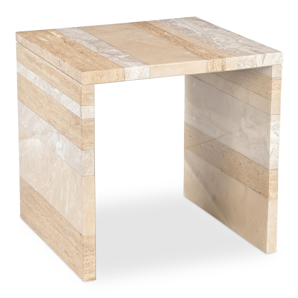 Rosa Accent Table Mixed Marble - 1