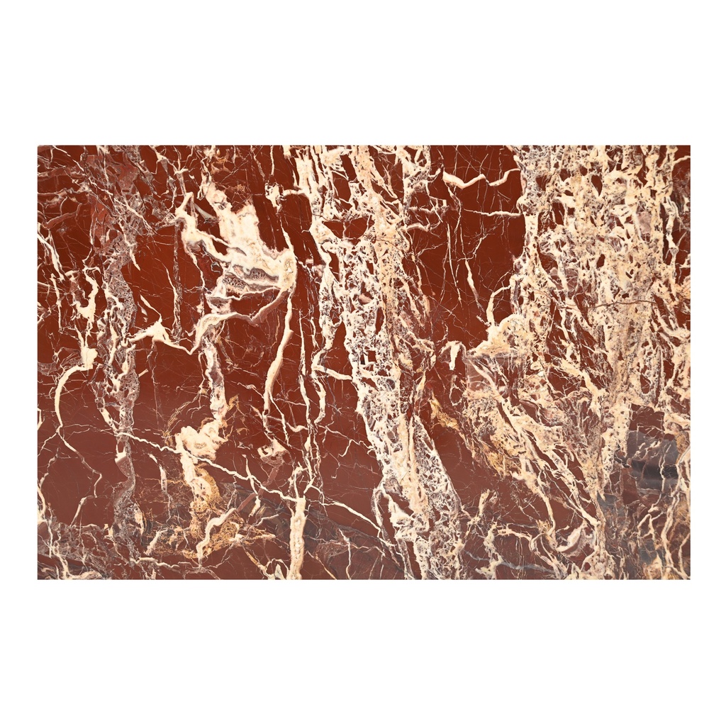 Rosa Accent Table Rosso Levanto Marble - 5