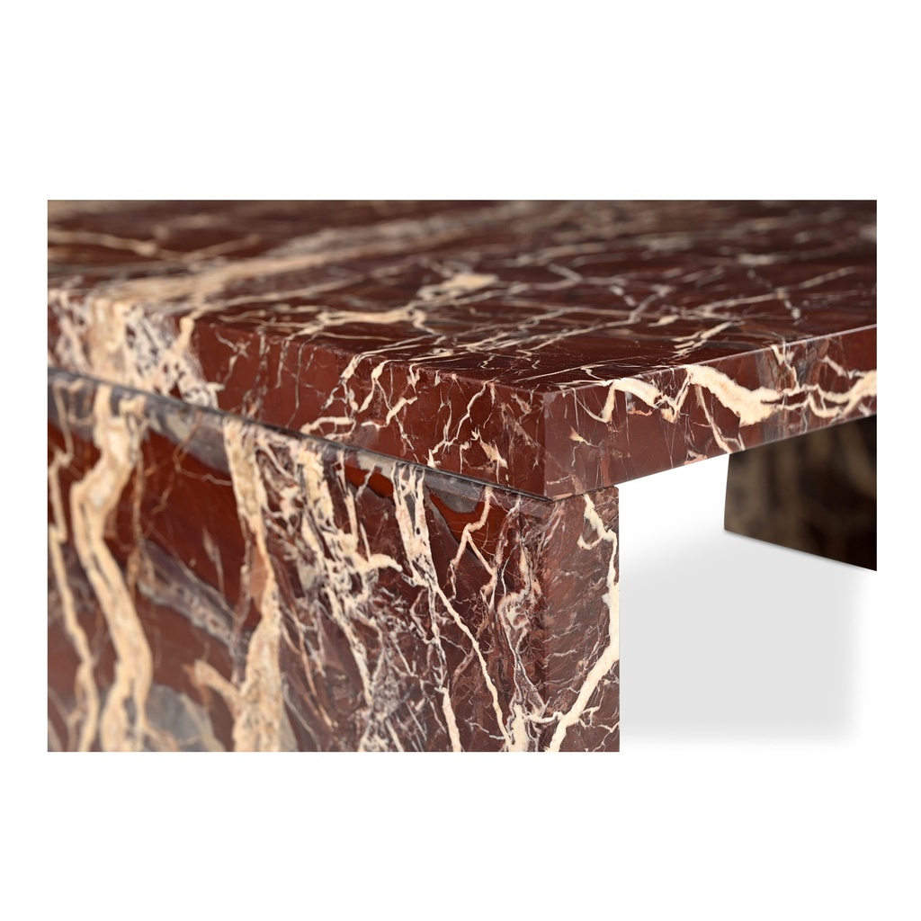 Rosa Coffee Table Rosso Levanto Marble - 2
