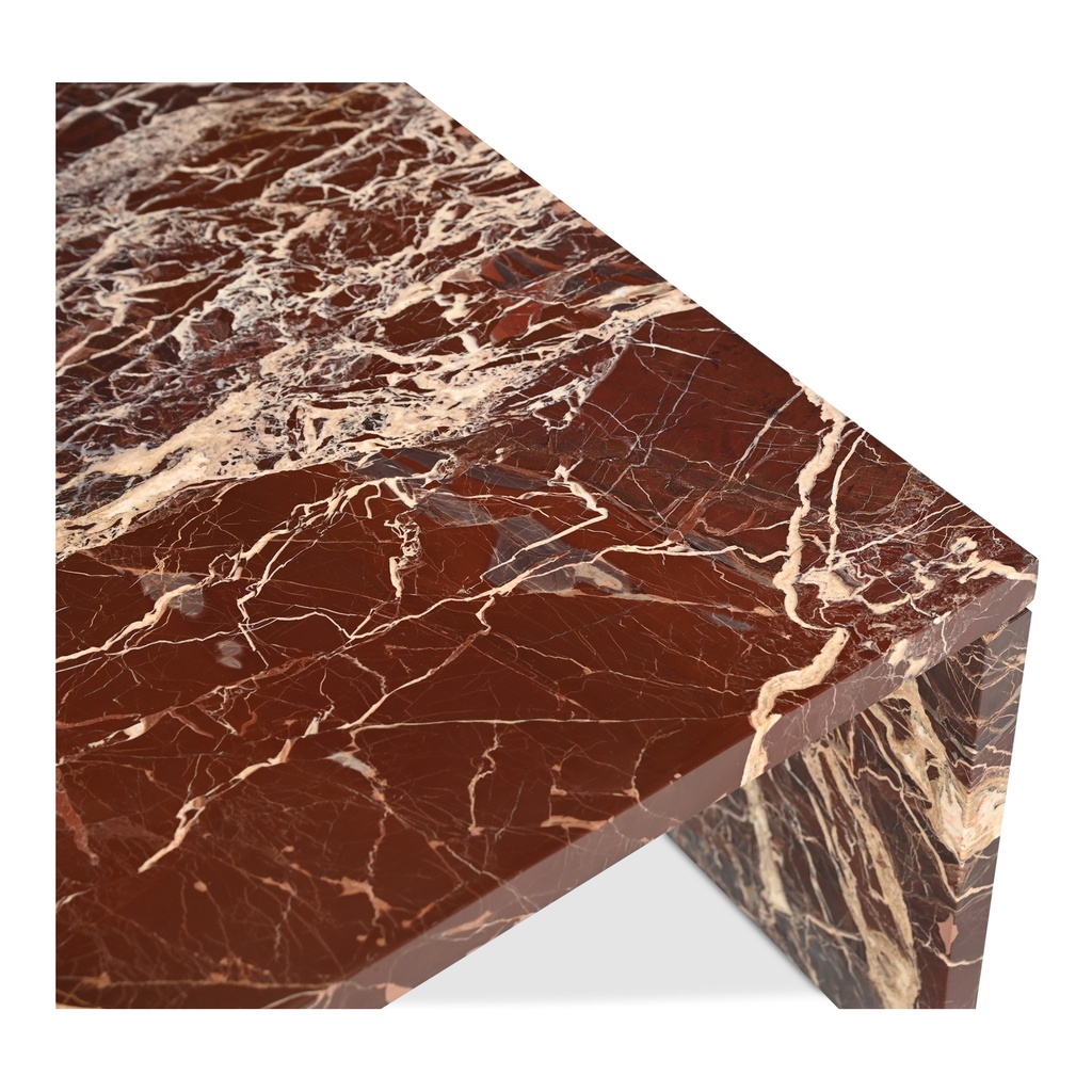 Rosa Coffee Table Rosso Levanto Marble - 3