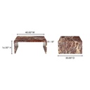 Rosa Coffee Table Rosso Levanto Marble - 13
