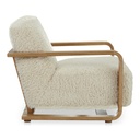 Eckersley Lounge Chair Cream Faux Fur - 2