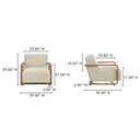 Eckersley Lounge Chair Cream Faux Fur - 7