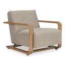 Eckersley Lounge Chair Beige Faux Shearling - 1