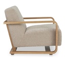 Eckersley Lounge Chair Beige Faux Shearling - 2