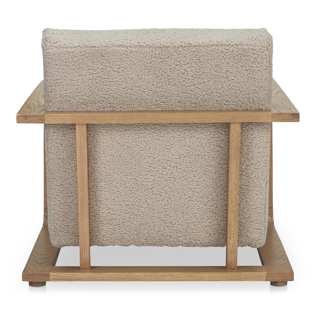 Eckersley Lounge Chair Beige Faux Shearling - 3