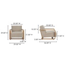 Eckersley Lounge Chair Beige Faux Shearling - 8