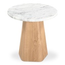 Evelyn Accent Table Ashen Grey Matrix Marble - 2