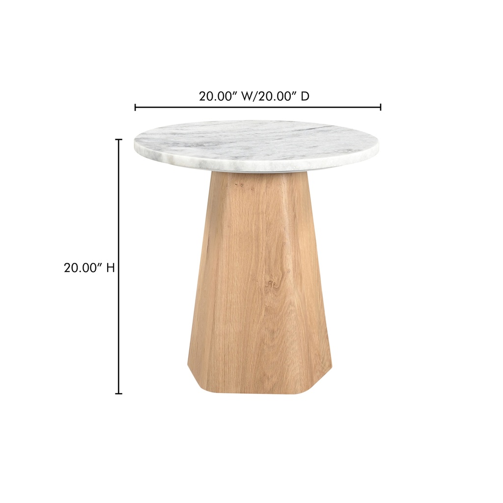 Evelyn Accent Table Ashen Grey Matrix Marble - 8