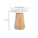 Evelyn Accent Table Ashen Grey Matrix Marble - 8