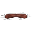 Roman L-Shaped Sectional Rust - 11