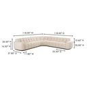 Roman L-Shaped Sectional Oat - 11