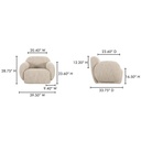 Hazel Lounge Chair Off White - 9