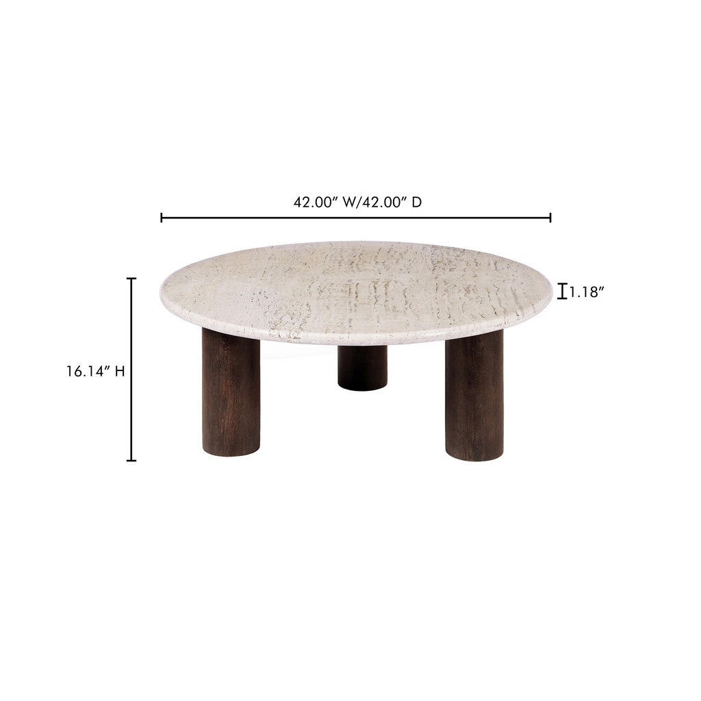 Landon Coffee Table Beige Travertine - 9