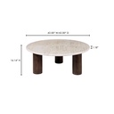 Landon Coffee Table Beige Travertine - 9