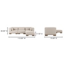 June Lounge Modular Sectional Oatmeal - 9