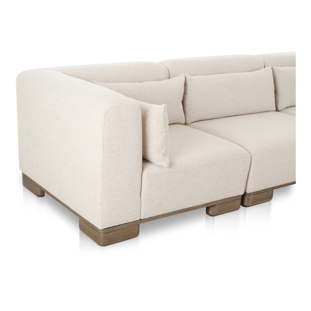 June Classic L-Shaped Modular Sectional Oatmeal - 7